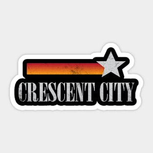 Crescent City California Vintage-Style Sticker